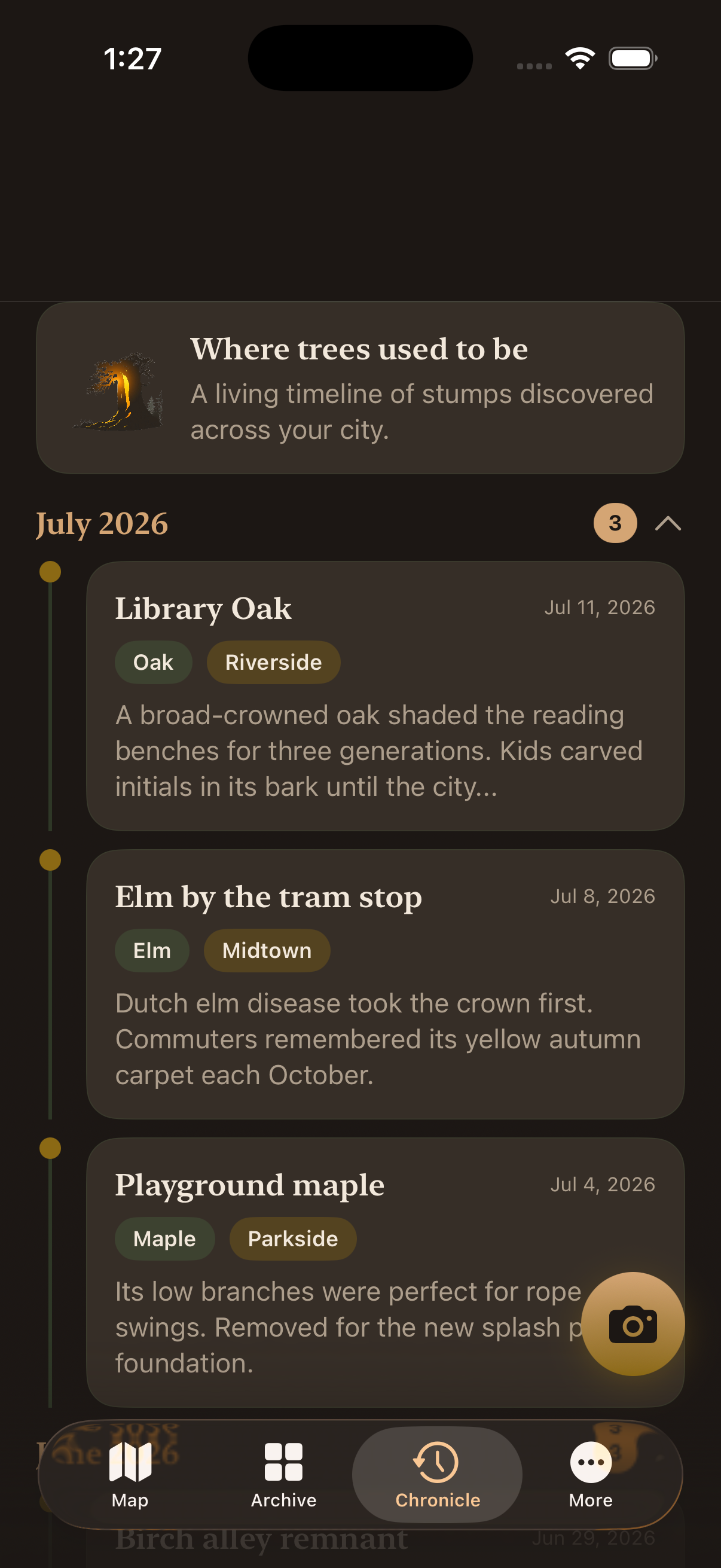 Woodwake chronicle timeline